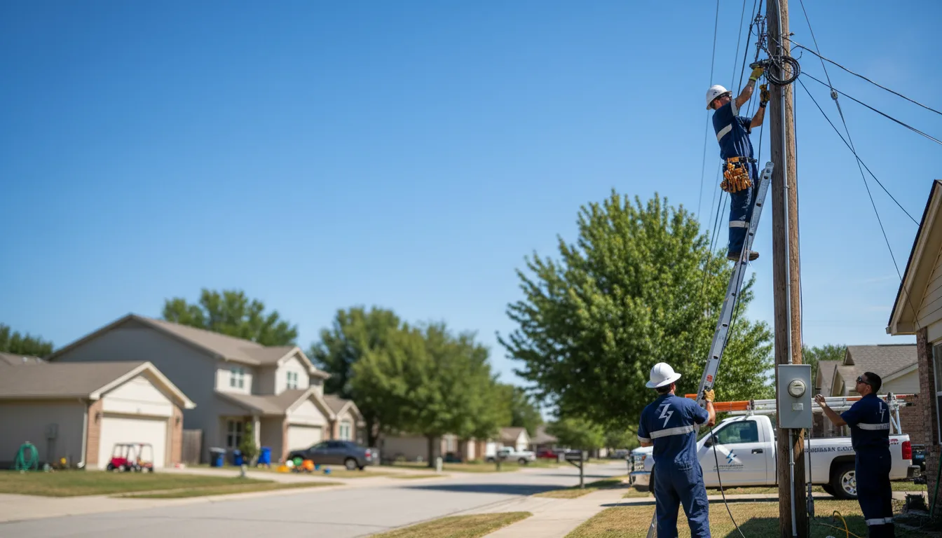 Residential electrician providing installation services in Oakfield, ME
